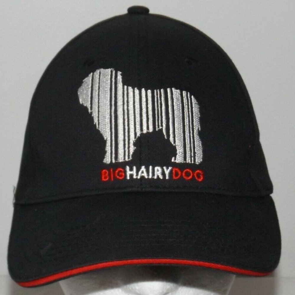 jemco int " big hairy dog" trucker baseball hat velco adjustable  #0091